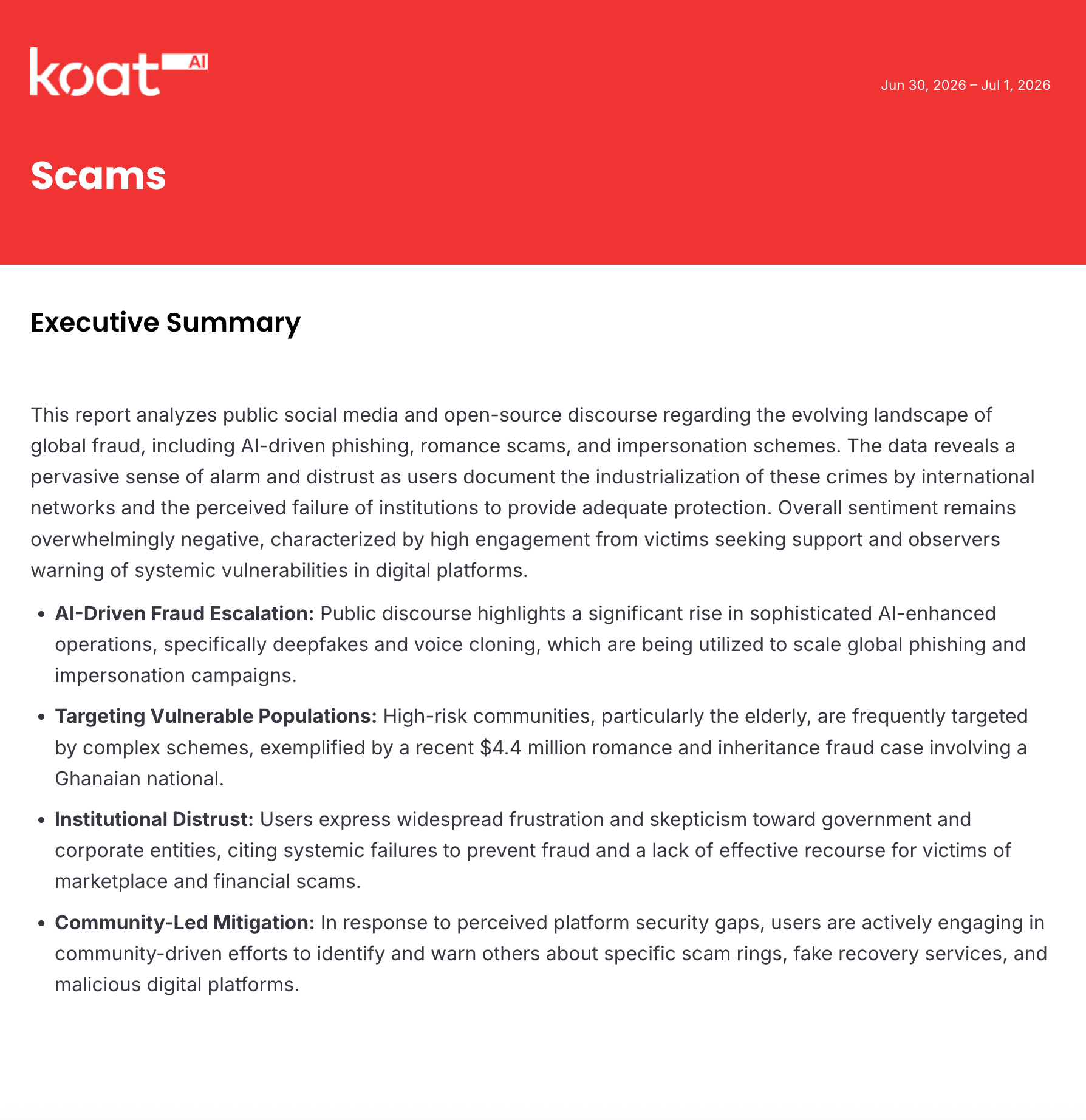Scams Report